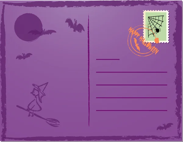 Tarjeta postal de Halloween — Archivo Imágenes Vectoriales