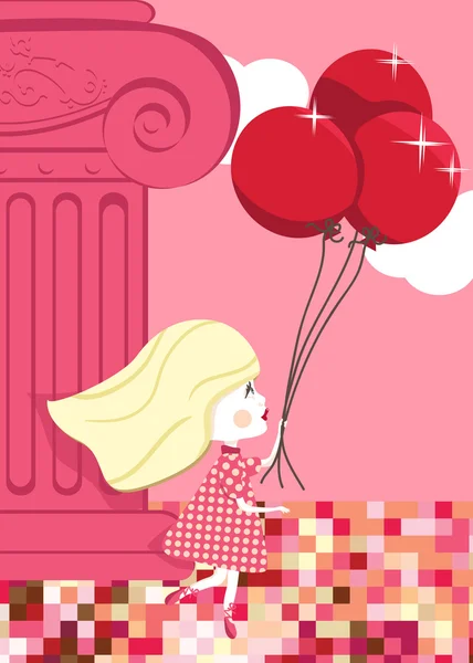 Κουλουράκι με μπαλόνια — Διανυσματικό Αρχείο