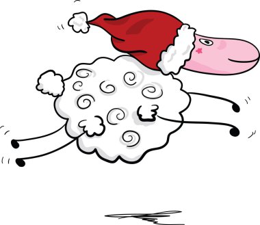 Leaping sheep clipart