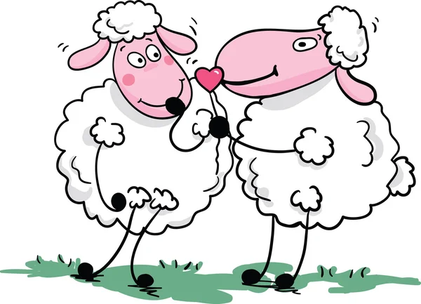 Romantický ovce — Stockový vektor