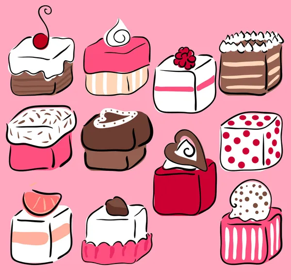 Romantik tatlılar — Stok Vektör