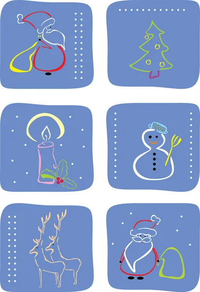 Set di icone invernali — Vettoriale Stock