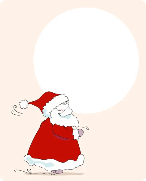 Hurry, santa! greeting card — Stock Vector