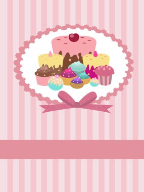 Cupcake background clipart