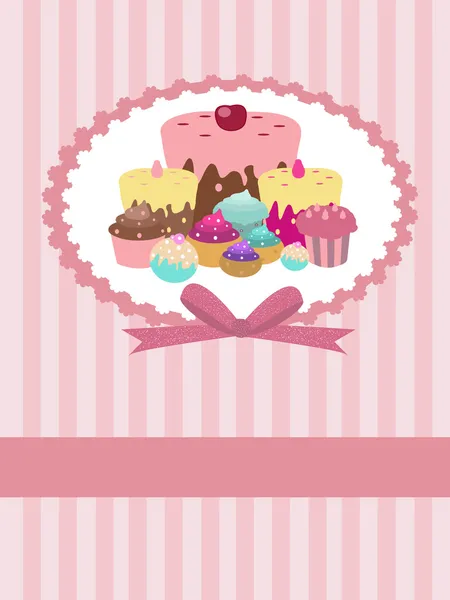 Cupcake background — Stock Vector