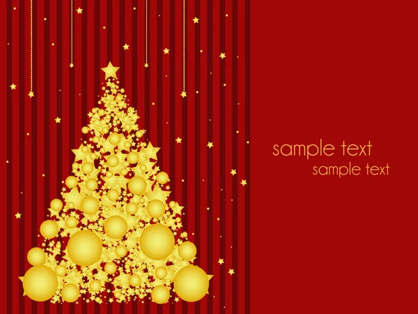 Tarjeta de Navidad con árbol de Navidad — Archivo Imágenes Vectoriales