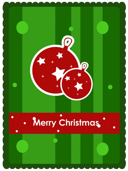 Christmas card with christmas balls — Stock Vector