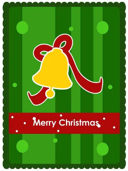 Різдвяна листівка з різдвяним дзвінком — стоковий вектор