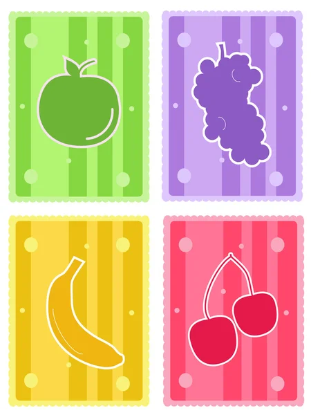Fruit set — Stock Vector