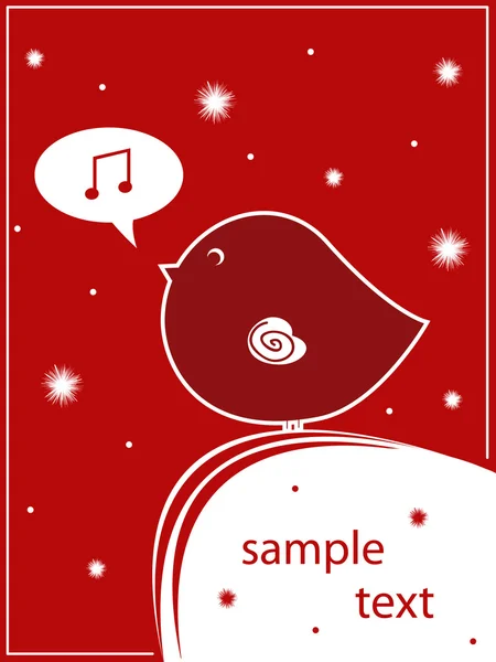 Oiseau rouge — Image vectorielle