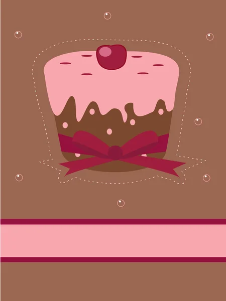 カップケーキのカード — ストックベクタ