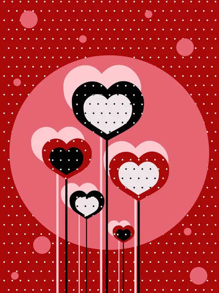 Fond d'amour pointillé — Image vectorielle