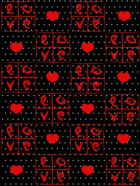 Schwarze abstrakte Liebe Hintergrund — Stockvektor