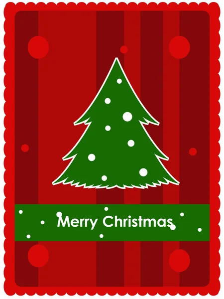 Tarjeta de Navidad con árbol de Navidad — Archivo Imágenes Vectoriales