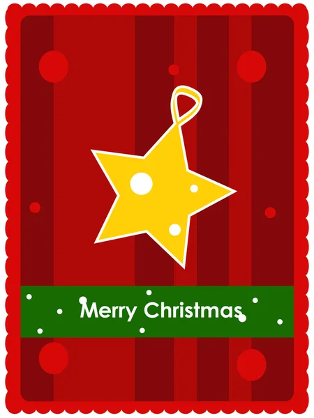 Christmas card with christmas star — Stock Vector