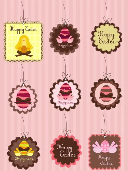 Easter tags — Stock Vector