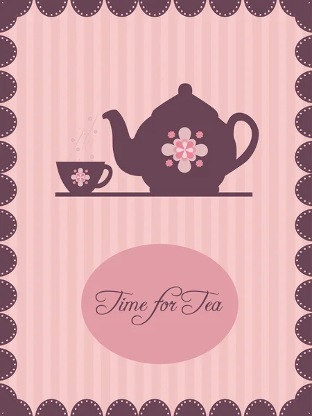 Ώρα για τσάι — Διανυσματικό Αρχείο