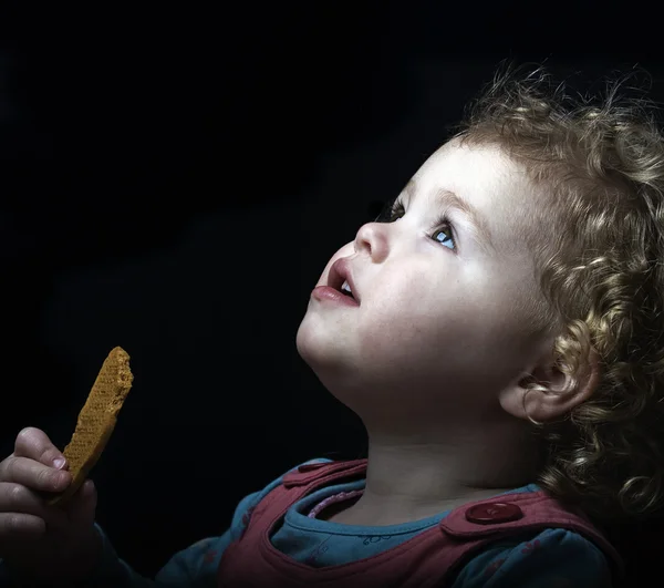 stock image Beautiful blonde toddler