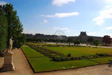 Park near Louvre clipart