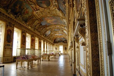 Golden room in Louvre clipart