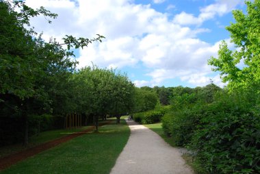 Alley in Saint Denis park clipart