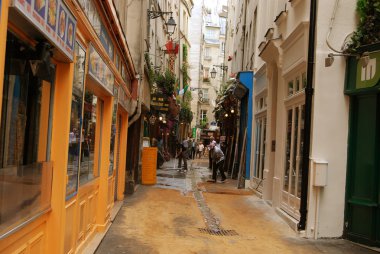 Latin Quarter of Paris in the morning clipart