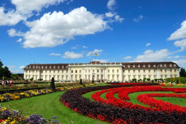 Royal palace and palace garden clipart