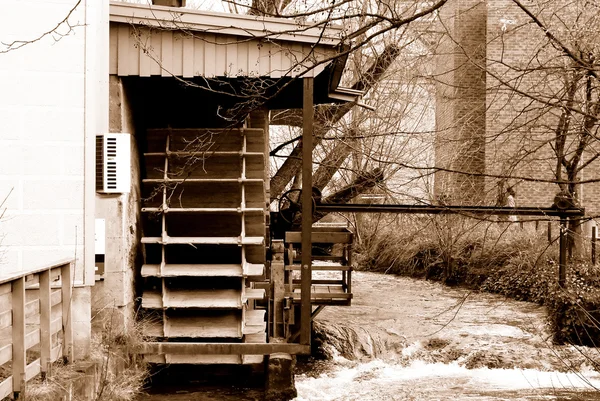 Sepia watermill — Stock Photo, Image