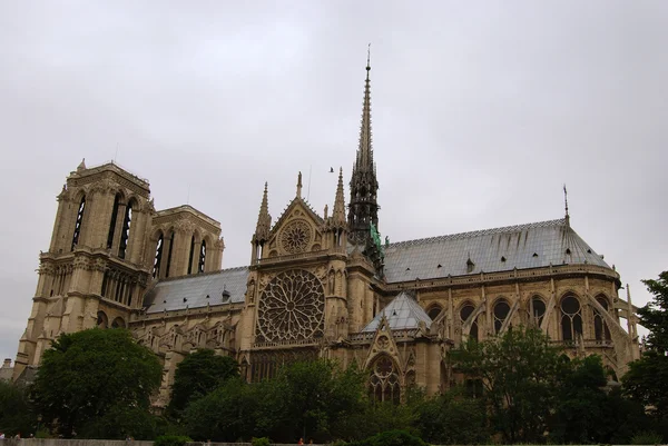 巴黎圣母院大教堂的全景视图 — 图库照片