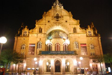 Nuernberg city opera at night clipart