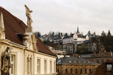 Religious statues and Baden-Baden citysc clipart