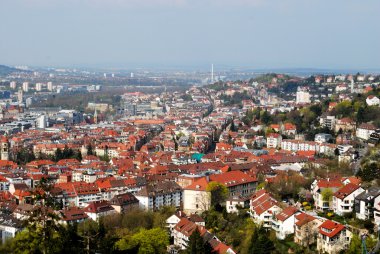 stuttgart şehir merkezinin görünümü