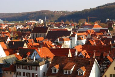 Panoramic view of Stuttgart-Esslingen clipart