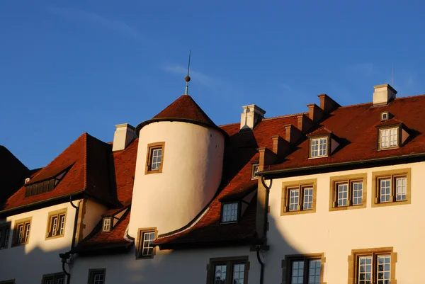 Medieval houses exterior, Stuttgart, Ger — Stock Photo, Image