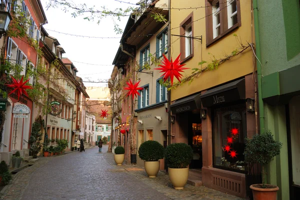 Rua de Freiburg cidade velha, Alemanha — Fotografia de Stock