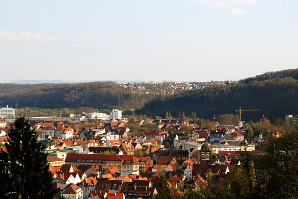 Stuttgart-Esslingen and hills — Stock Photo, Image