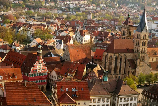 Stuttgart-esslingen eski şehir merkezi — Stok fotoğraf