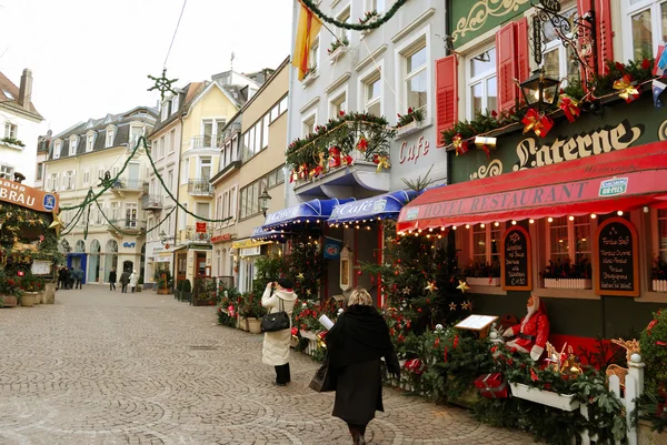 Різдво на вулицях міста Баден-Баден Стокове Фото