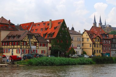 Bamberg old town and embankment clipart