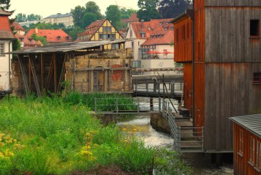 Bank of Regnitz in Bamberg clipart