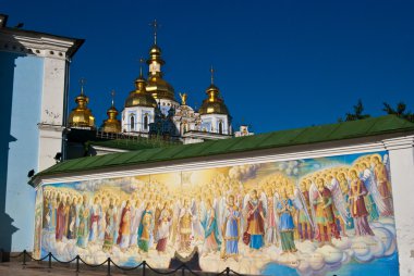 Religious murals and orthodox church clipart