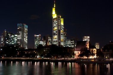 Frankfurt banking district and Main clipart