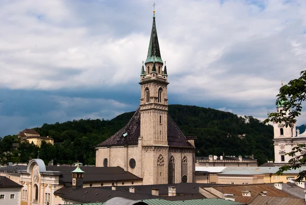 Salzburgo vista panorâmica da igreja — Fotografia de Stock