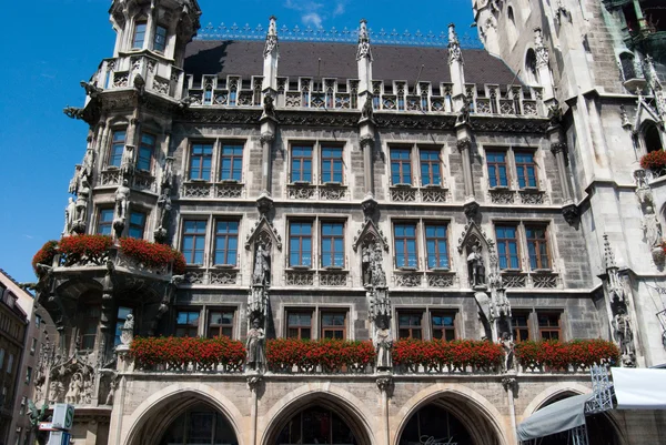 Mnichovská radnice na náměstí marienplatz — Stock fotografie
