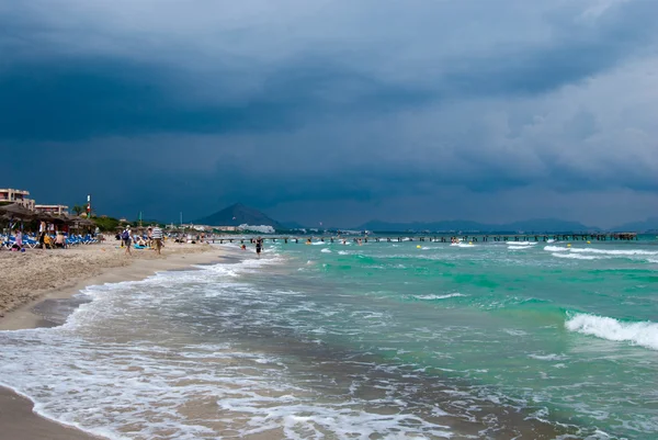 Akdeniz ve can picafort beach — Stok fotoğraf