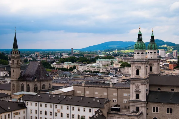Panoramic view of Salzburg and Alps — Stock Photo, Image