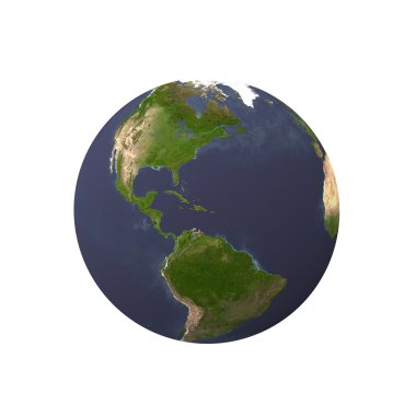 Earth with black background