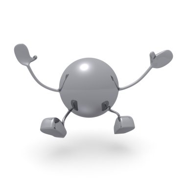 3d character and happy clipart
