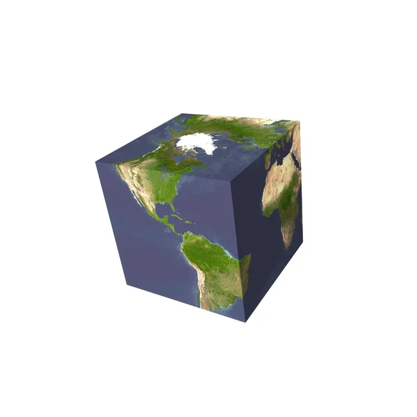 Cubic earth — Stock Photo, Image