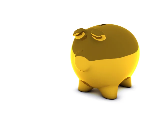 Gold piggy bank — Fotografie, imagine de stoc